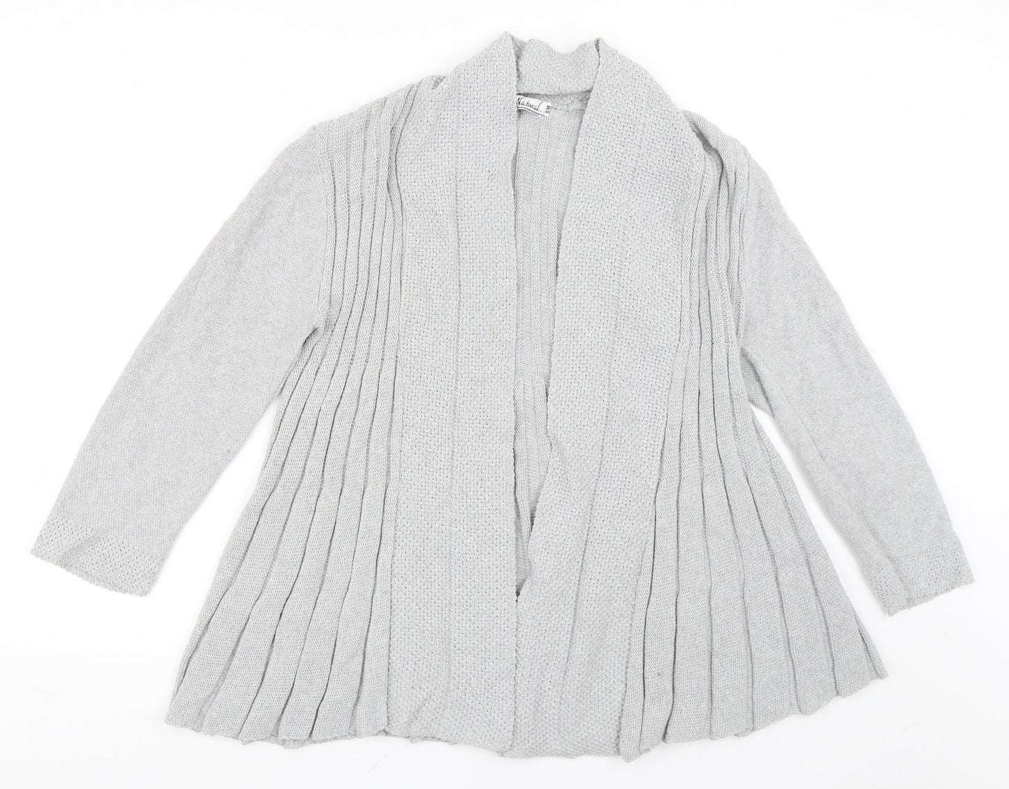 Pure & Natural Womens Grey   Cardigan Jumper Size M