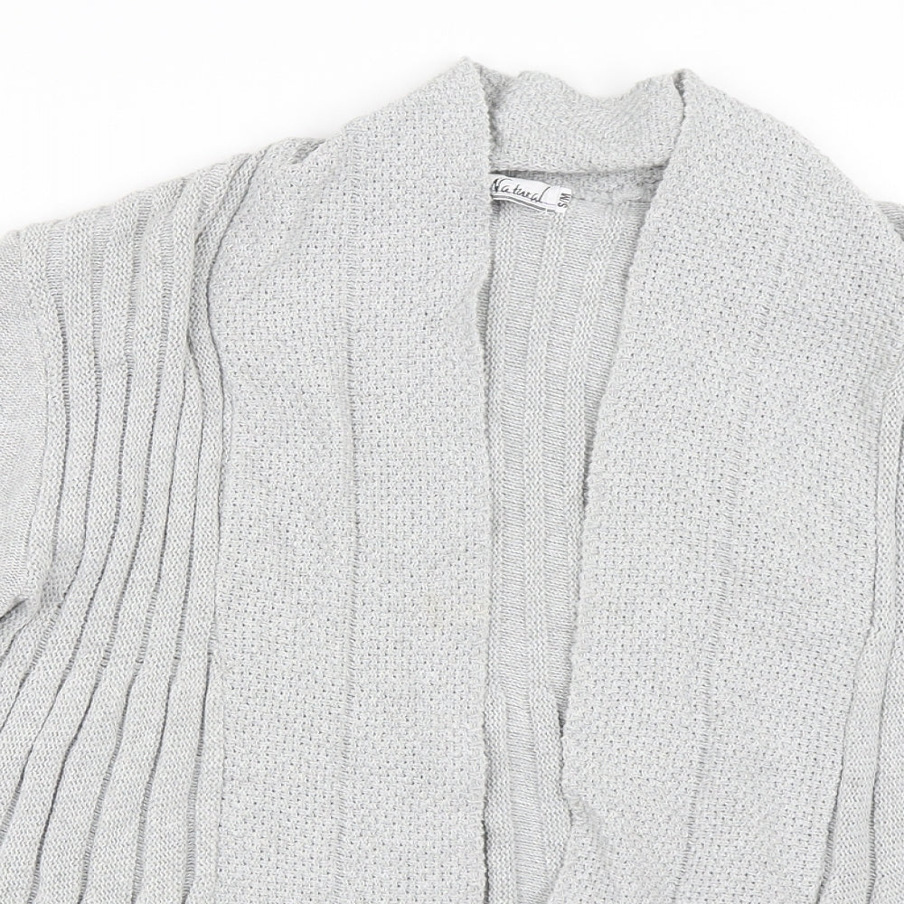 Pure & Natural Womens Grey   Cardigan Jumper Size M