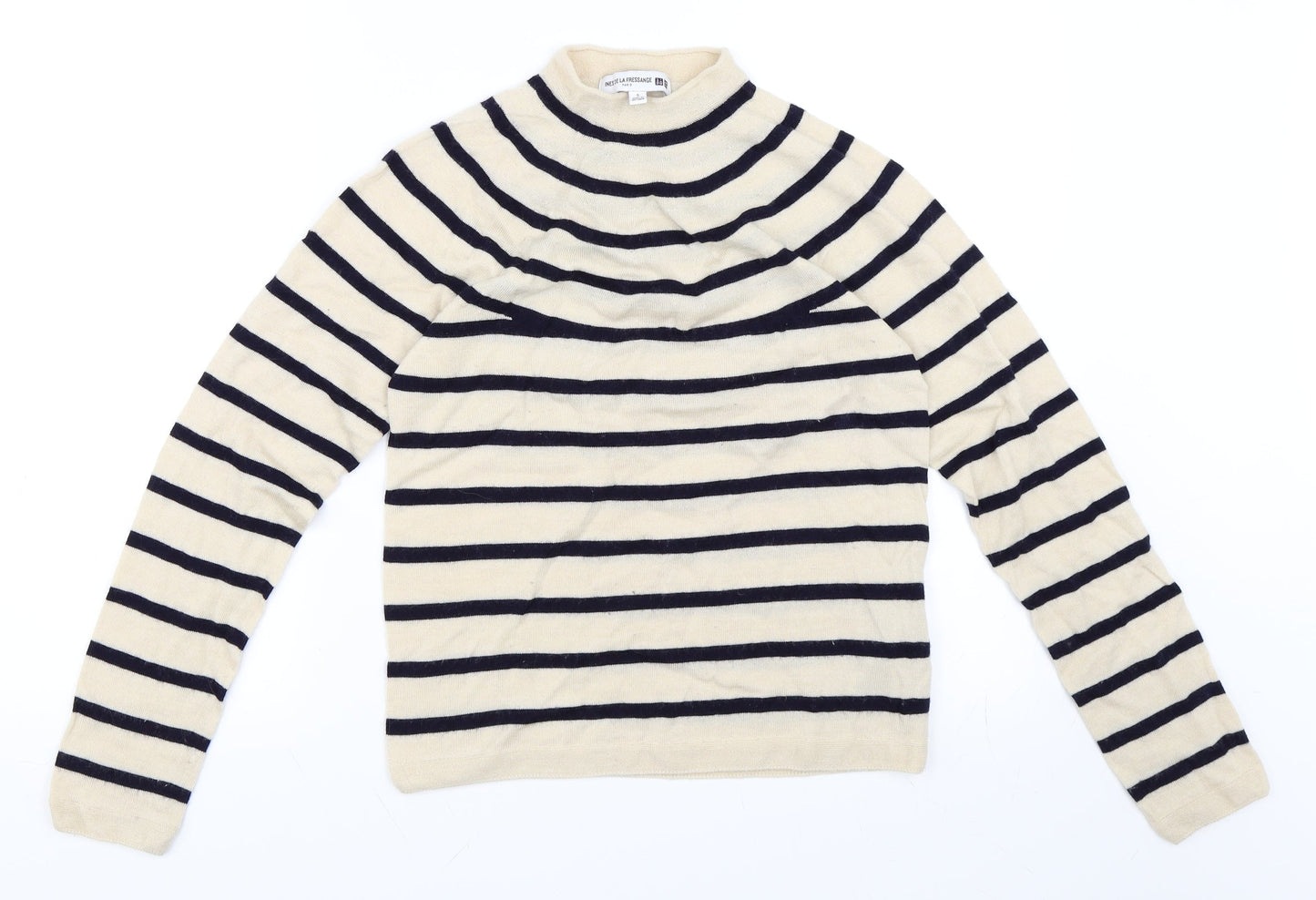 Preworn Womens Beige Striped  Pullover Jumper Size S