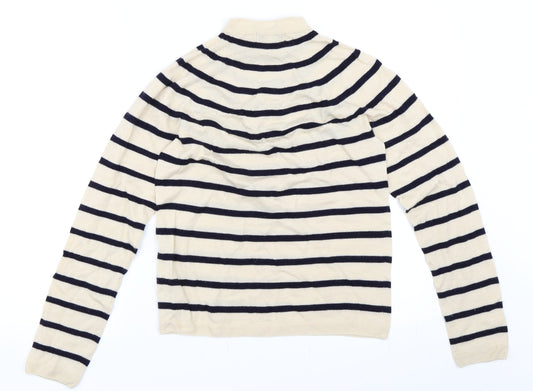 Preworn Womens Beige Striped  Pullover Jumper Size S