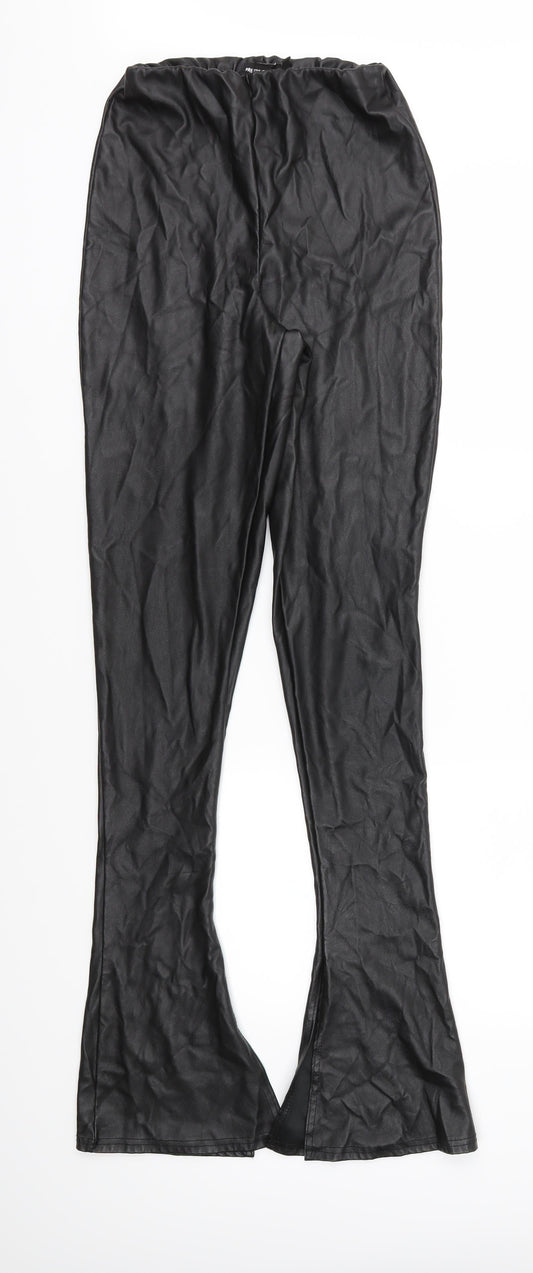 PRETTYLITTLETHING Womens Black   Trousers  Size 8 L34 in