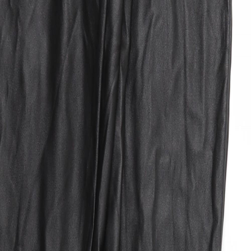PRETTYLITTLETHING Womens Black   Trousers  Size 8 L34 in