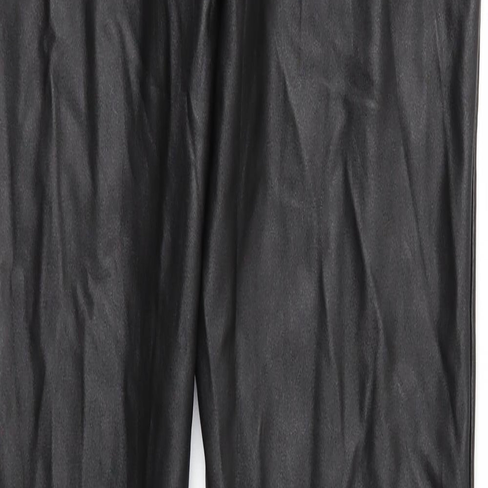 PRETTYLITTLETHING Womens Black   Trousers  Size 8 L34 in