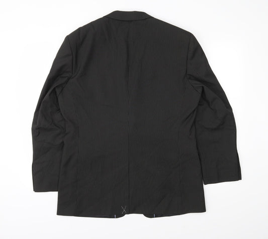 BHS Mens Black Striped  Jacket Suit Jacket Size 40