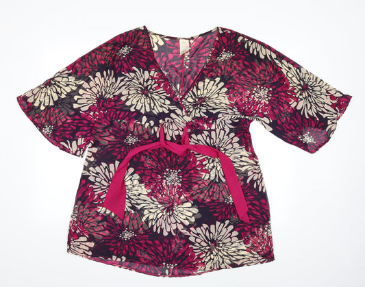 NEXT Womens Pink Floral  Basic Blouse Size 14