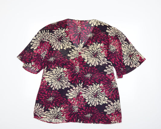 NEXT Womens Pink Floral  Basic Blouse Size 14