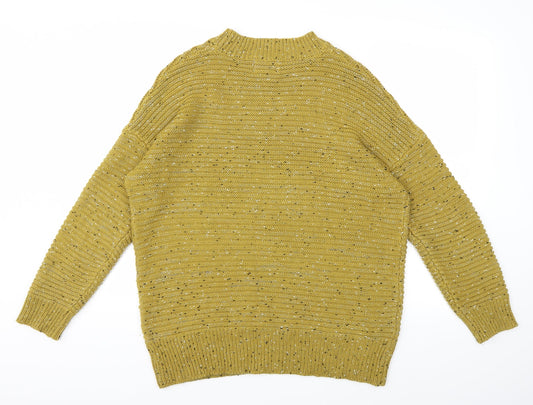 Papaya Womens Yellow  Knit Pullover Jumper Size L