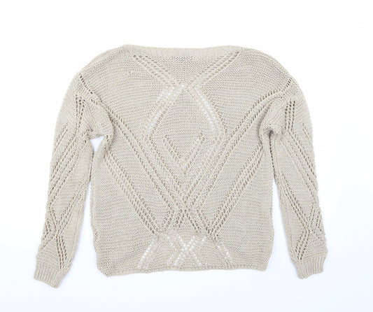 Leonard Womens Beige   Pullover Jumper Size M