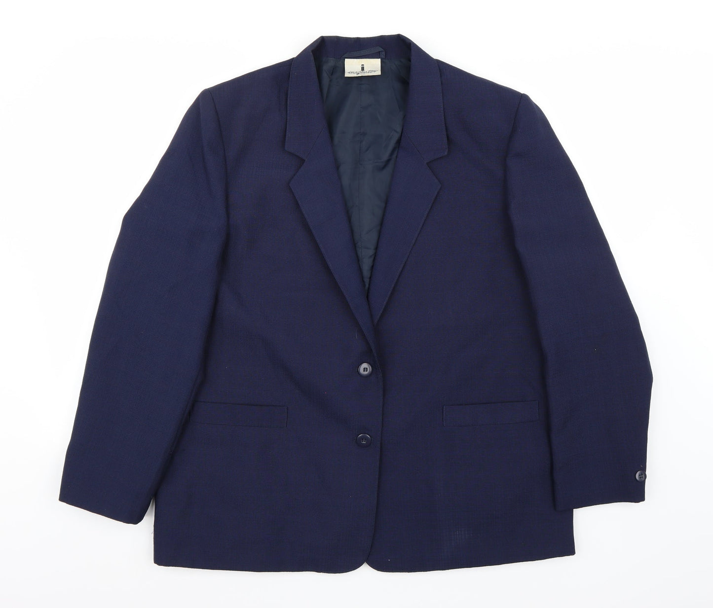 Imagination Womens Blue   Jacket Suit Jacket Size 18