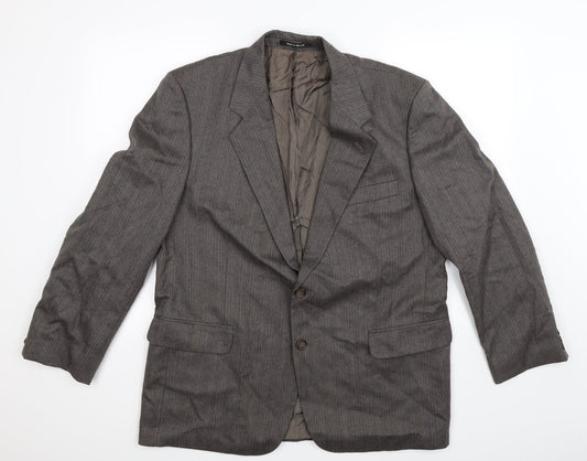 St Michael Mens Grey Striped  Jacket Suit Jacket Size 44