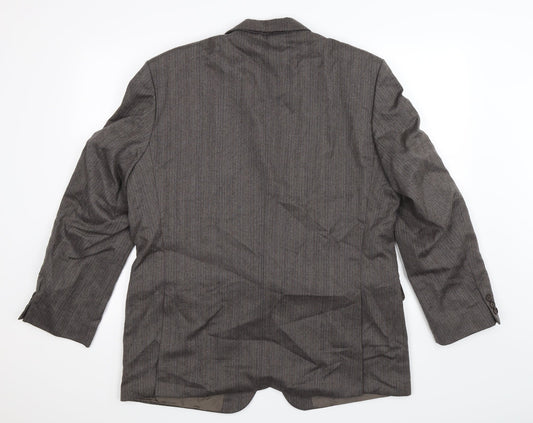 St Michael Mens Grey Striped  Jacket Suit Jacket Size 44