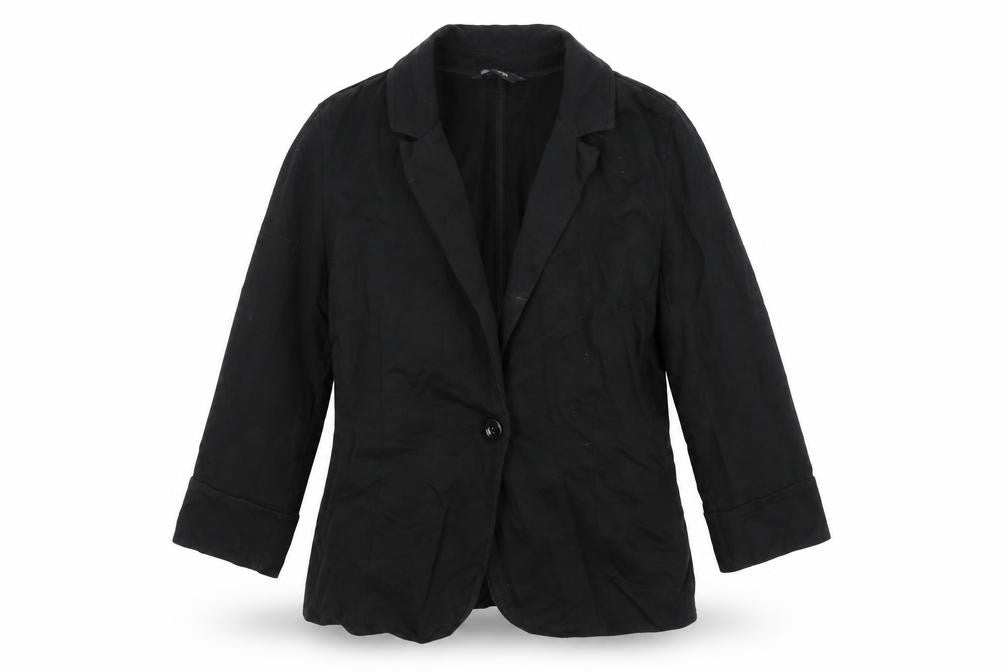 Front view of George women’s black jacket blazer, size UK 10