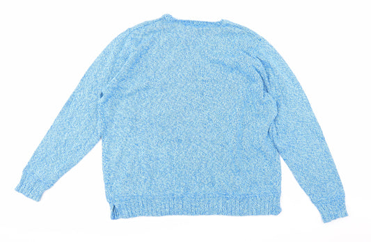isle Womens Blue  Knit Pullover Jumper Size XL