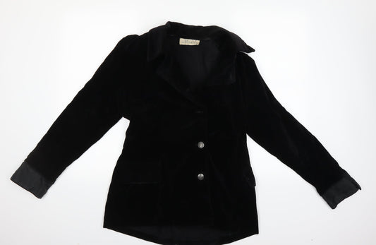 modele Womens Black   Overcoat Coat Size 12