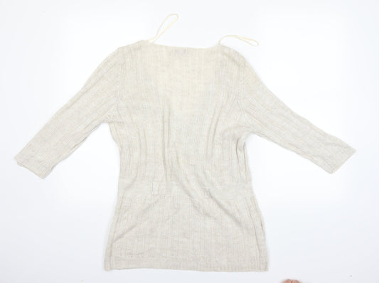 PERUNA Womens Beige   Pullover Jumper Size 16
