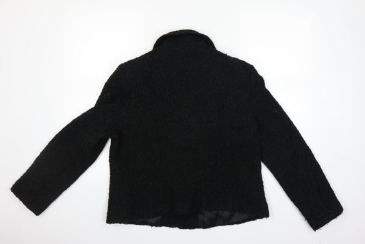 Preworn Womens Black   Overcoat Coat Size 16