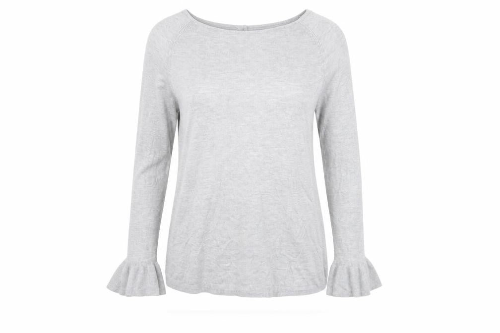 Front view of Marks & Spencer women’s grey jumper, size UK 12