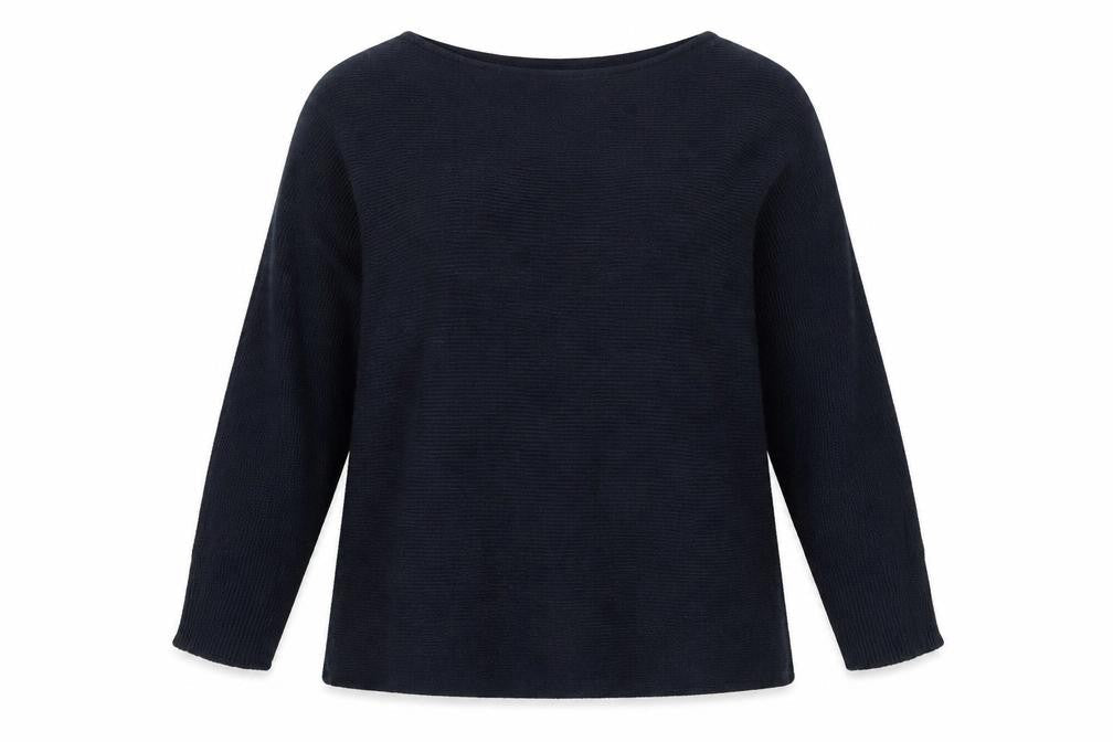 Front view of H&M women’s blue jumper, size S