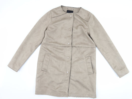 New Look Womens Brown   Overcoat Coat Size 12