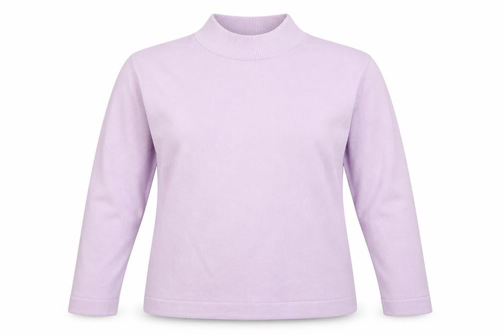 Front view of Bonmarché women’s purple jumper, size L