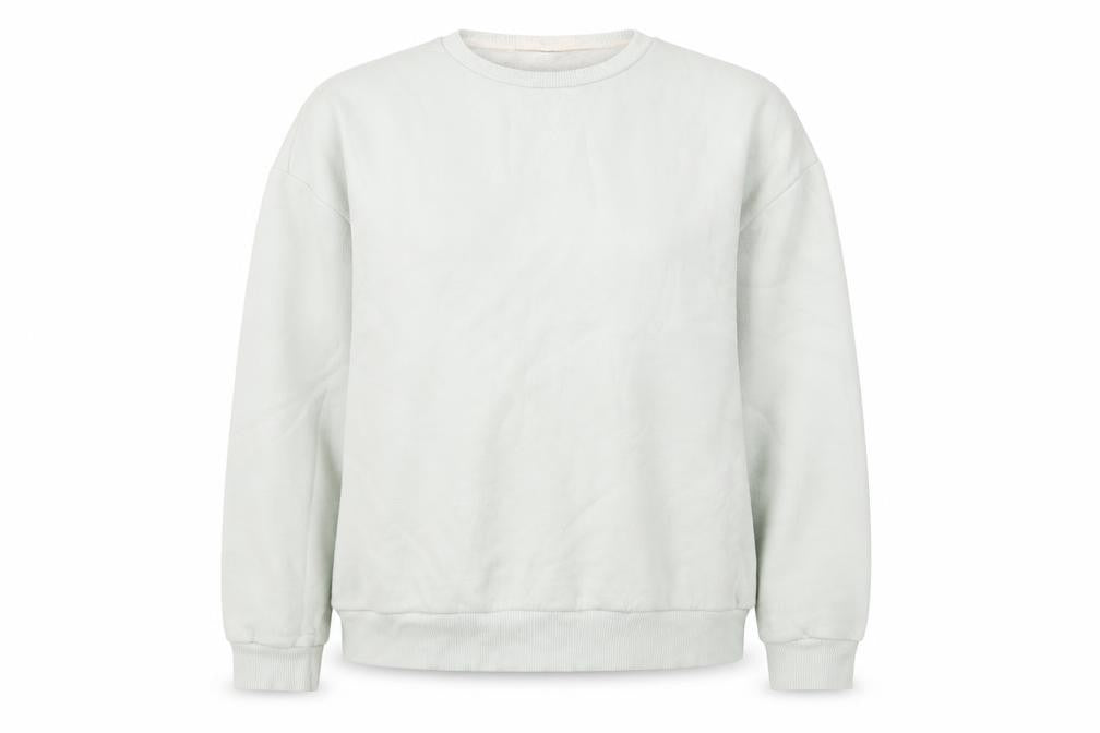 Front view of Primark women’s green pullover sweatshirt, size M
