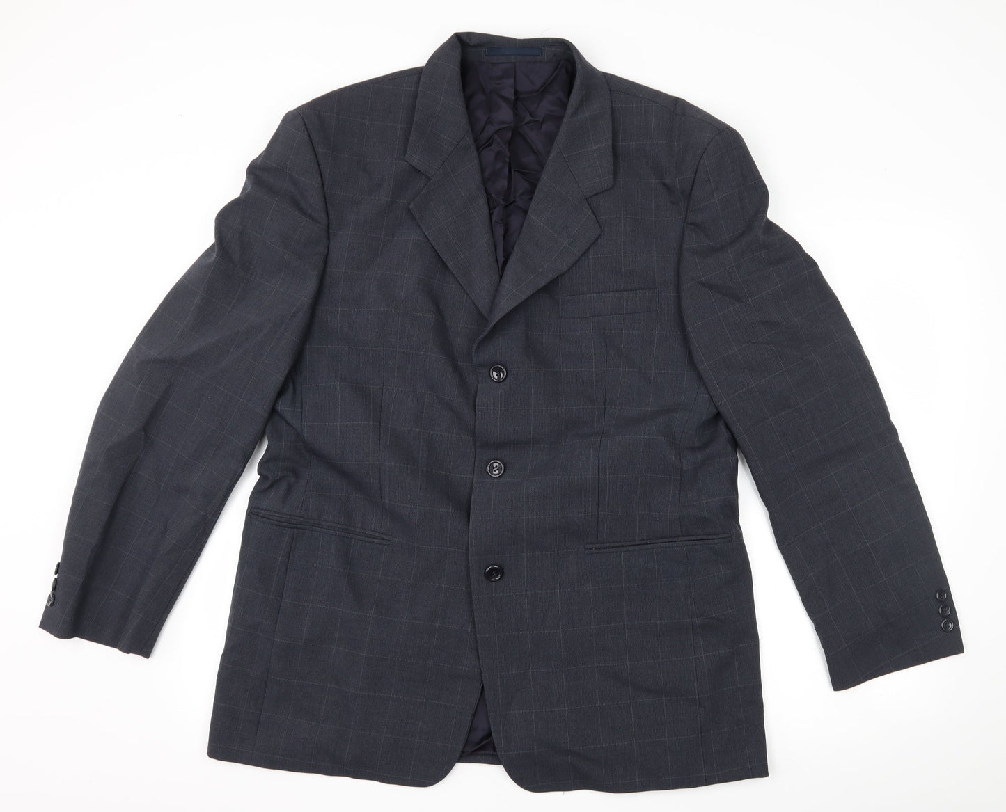 moorecroft Mens Grey Check  Jacket Suit Jacket Size 42