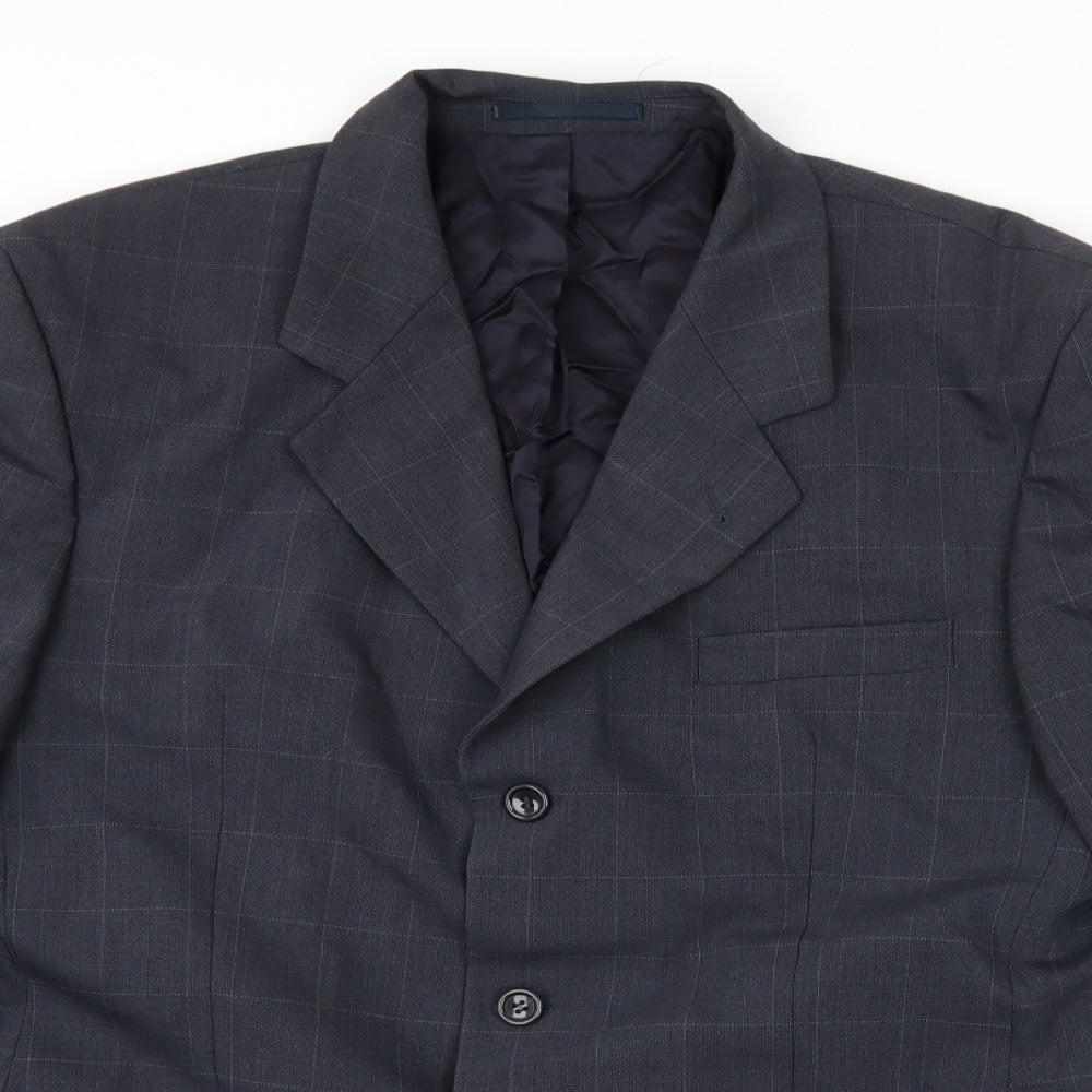 moorecroft Mens Grey Check  Jacket Suit Jacket Size 42