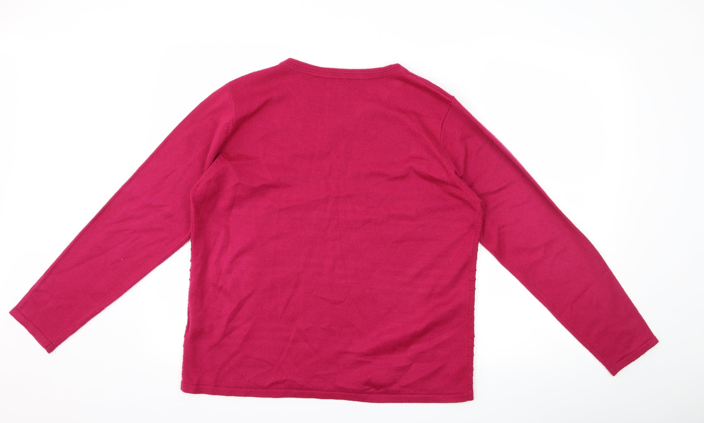casamia Womens Pink  Knit Pullover Jumper Size L