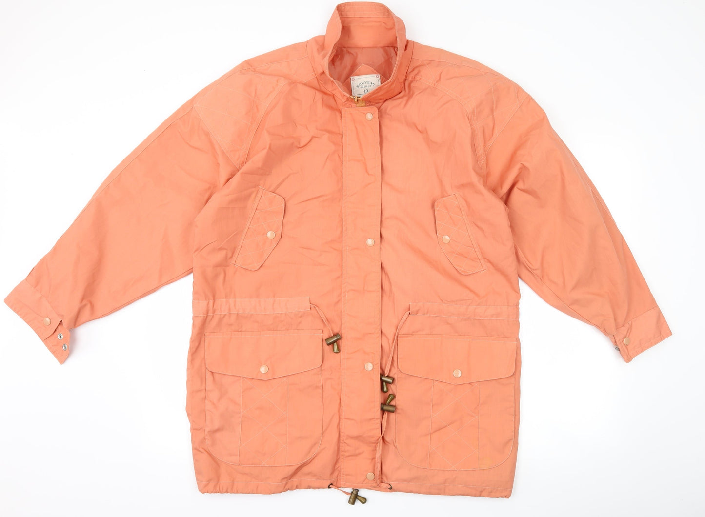 nouveau Womens Orange   Overcoat Coat Size 10
