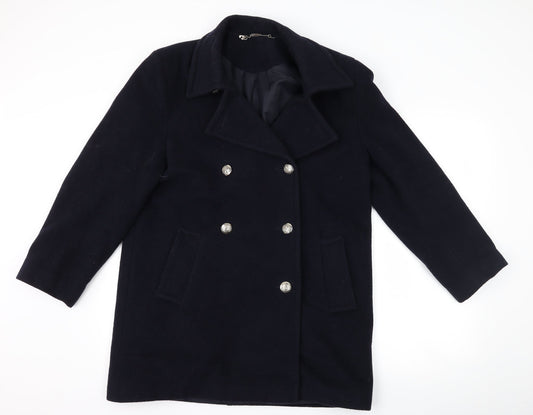 St Bernard Womens Blue   Overcoat Coat Size 10