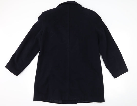St Bernard Womens Blue   Overcoat Coat Size 10