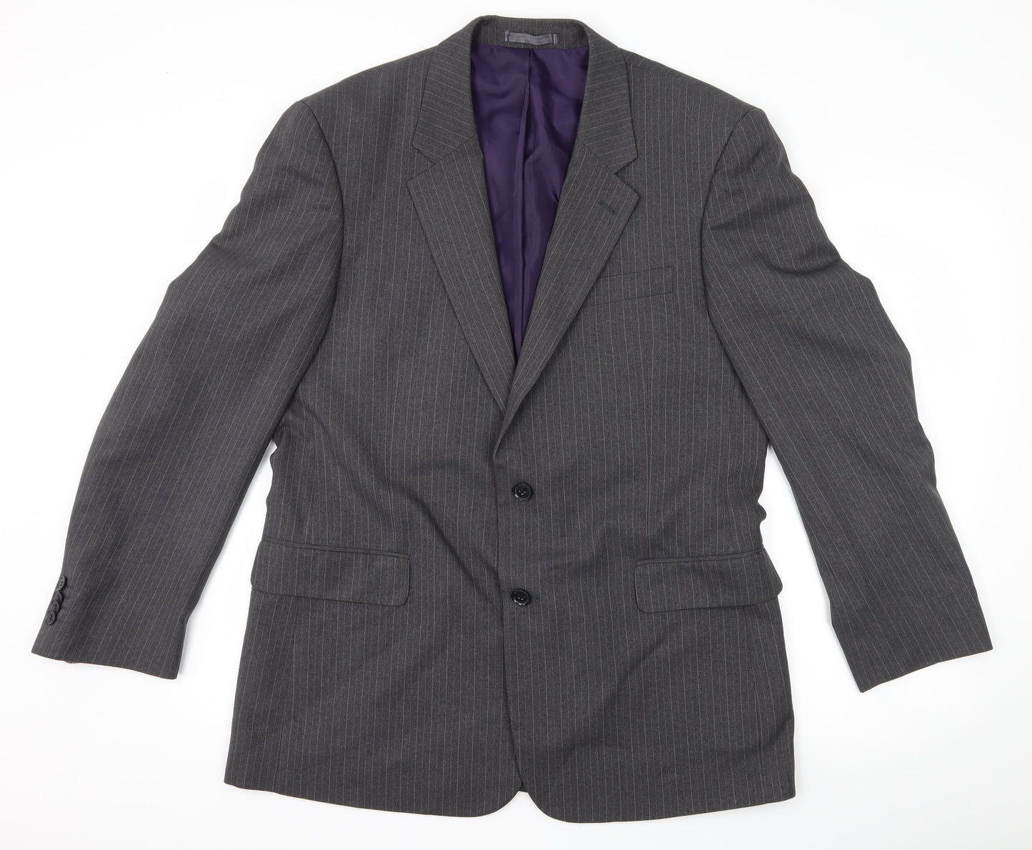 Taylor & Wright Mens Grey Striped  Jacket Suit Jacket Size 42
