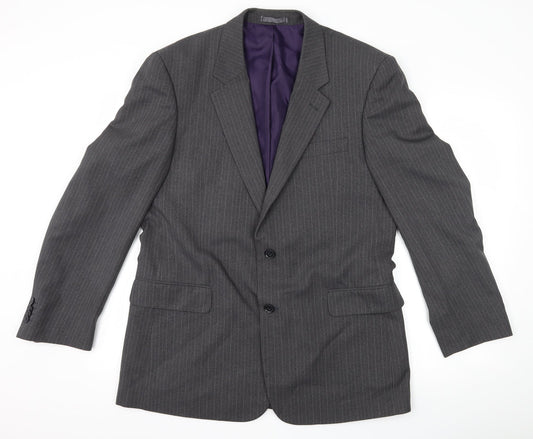 Taylor & Wright Mens Grey Striped  Jacket Suit Jacket Size 42