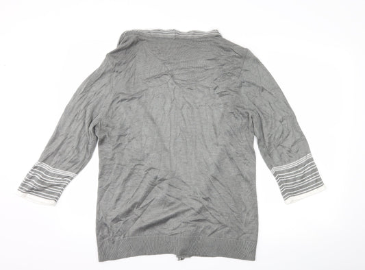 Per Una Womens Grey   Cardigan Jumper Size 18