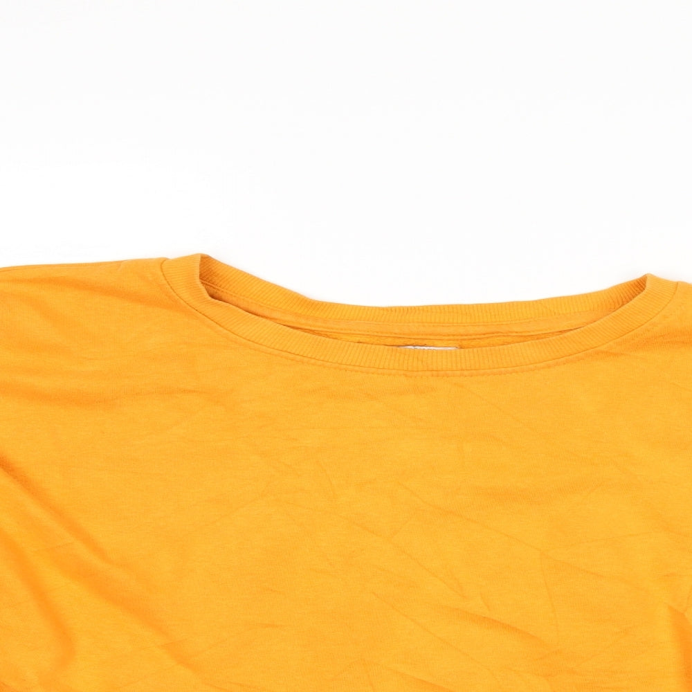 Zara Womens Orange   Pullover Sweatshirt Size S