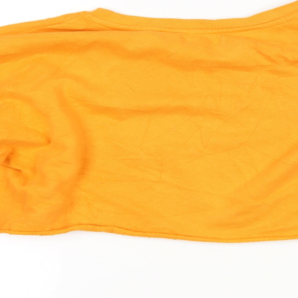 Zara Womens Orange   Pullover Sweatshirt Size S