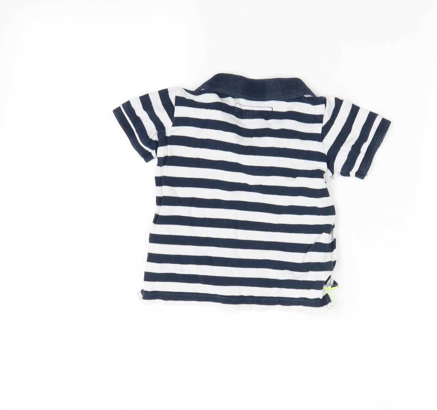 H&M   Blue Striped  Pullover Polo Size 3-6 Months