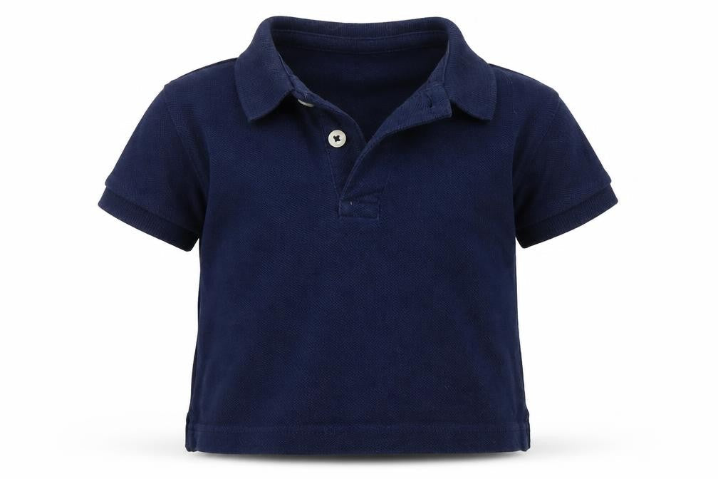 Front view of Zara Baby Blue Pullover Polo, size 3-6, Months