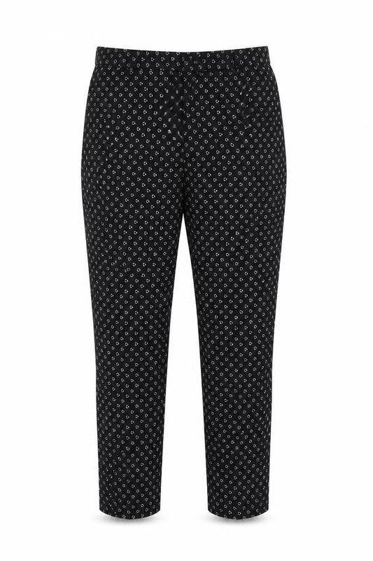 H&M  Womens Black Polka Dot  Dress Pants Trousers Size 6 L25 in
