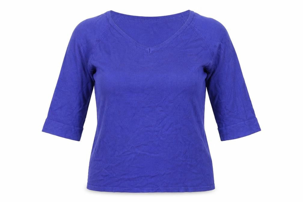 Front view of SHCollection women’s purple pullover sweatshirt, size XS