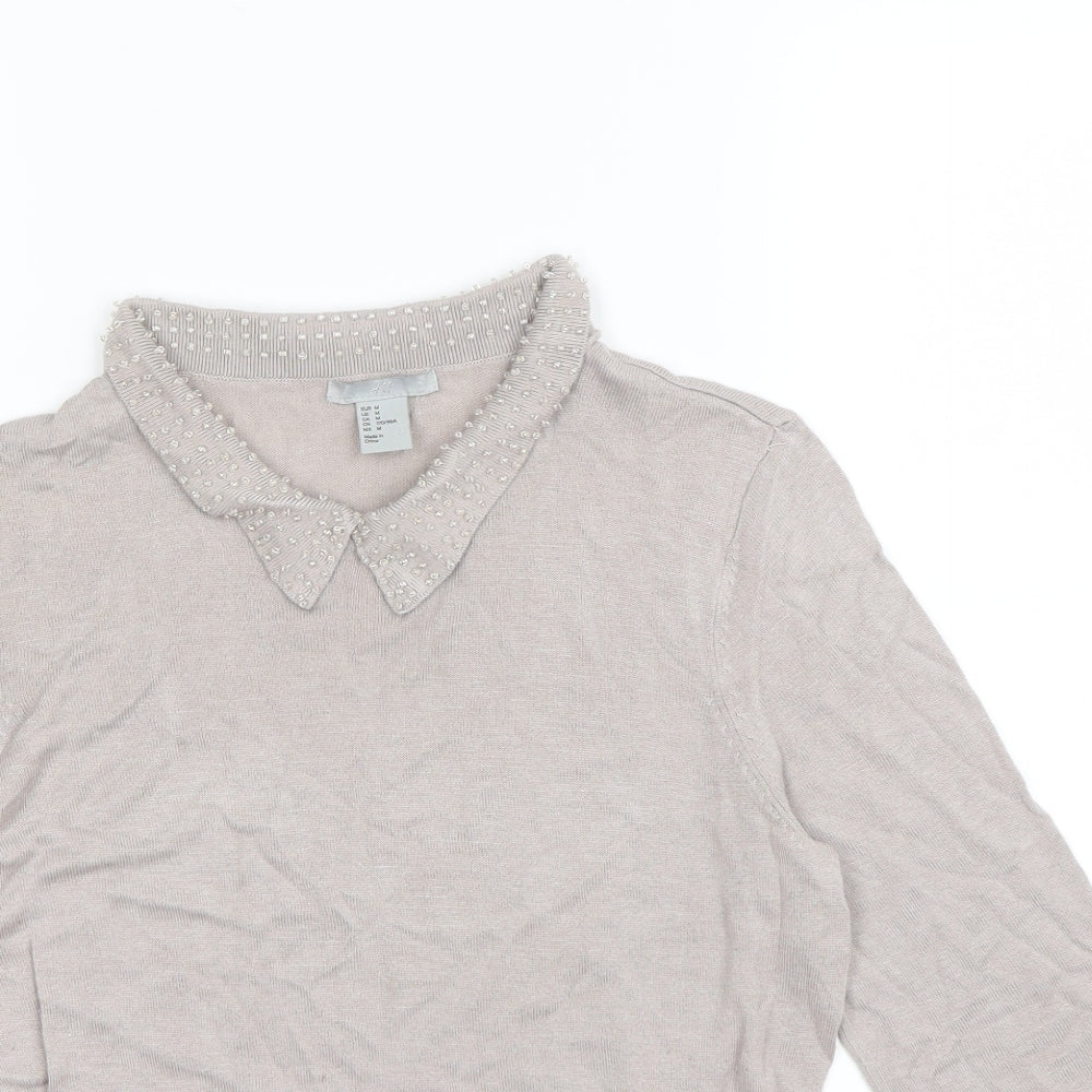 H&M  Womens Grey   Pullover Sweatshirt Size M