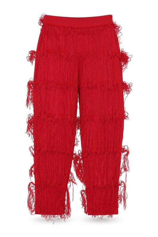 Missguided Womens Red   Trousers  Size 10 L20.5 in