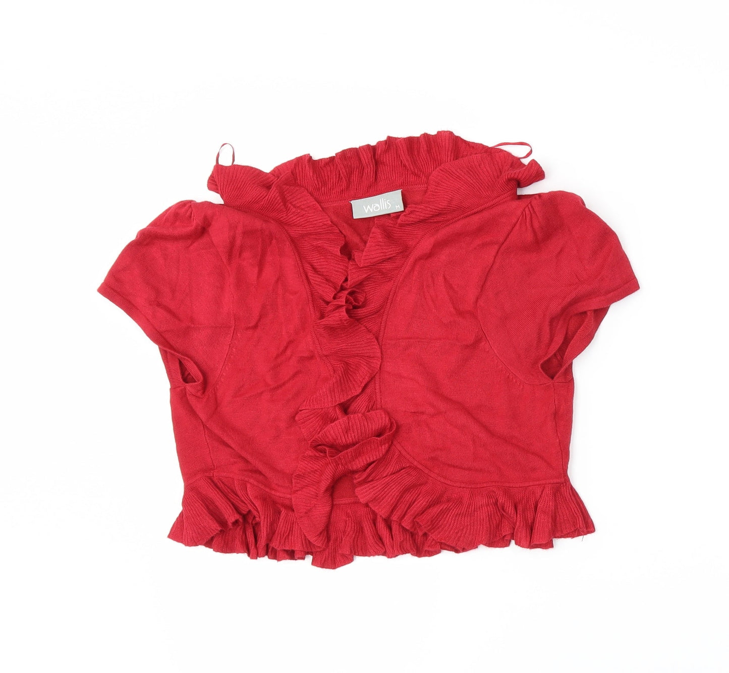 Wallis Womens Red  Knit Cardigan Jumper Size M
