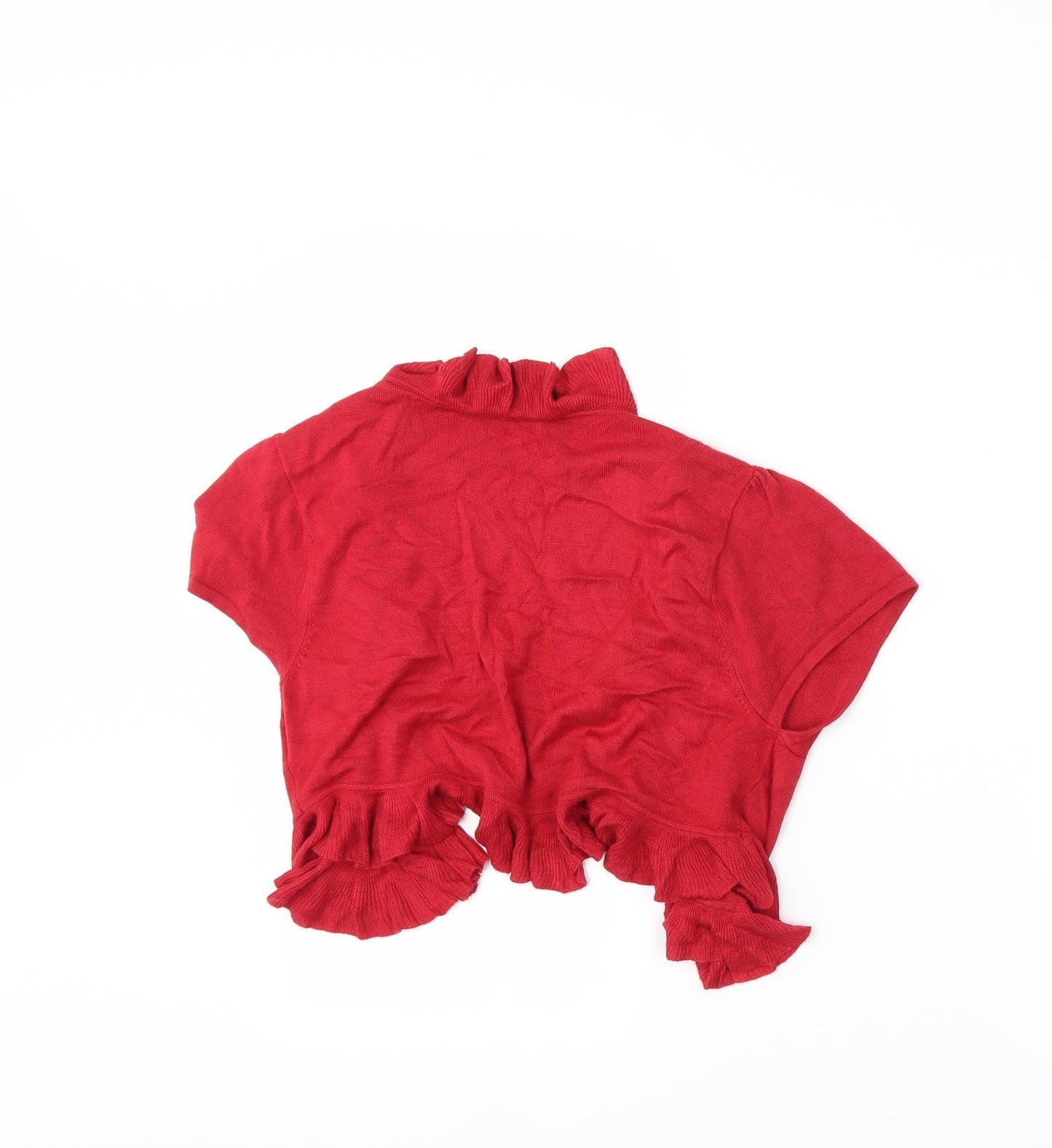 Wallis Womens Red  Knit Cardigan Jumper Size M