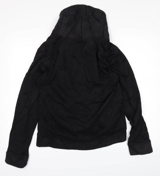 H&M Womens Black   Full Zip Jumper Size M