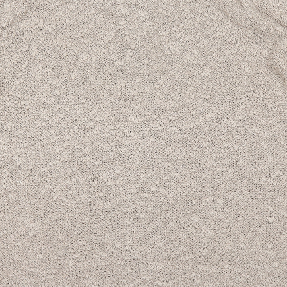 Brand and care label for Bonmarché women’s brown cardigan jumper, size M