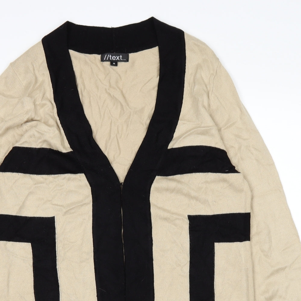 //text Womens Brown   Cardigan Jumper Size M