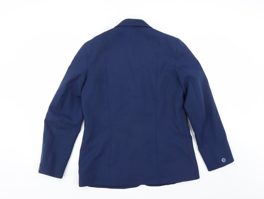 Preworn Womens Blue   Jacket Suit Jacket Size 14