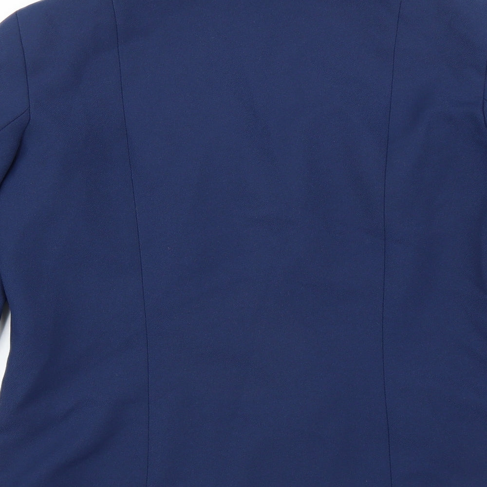 Preworn Womens Blue   Jacket Suit Jacket Size 14