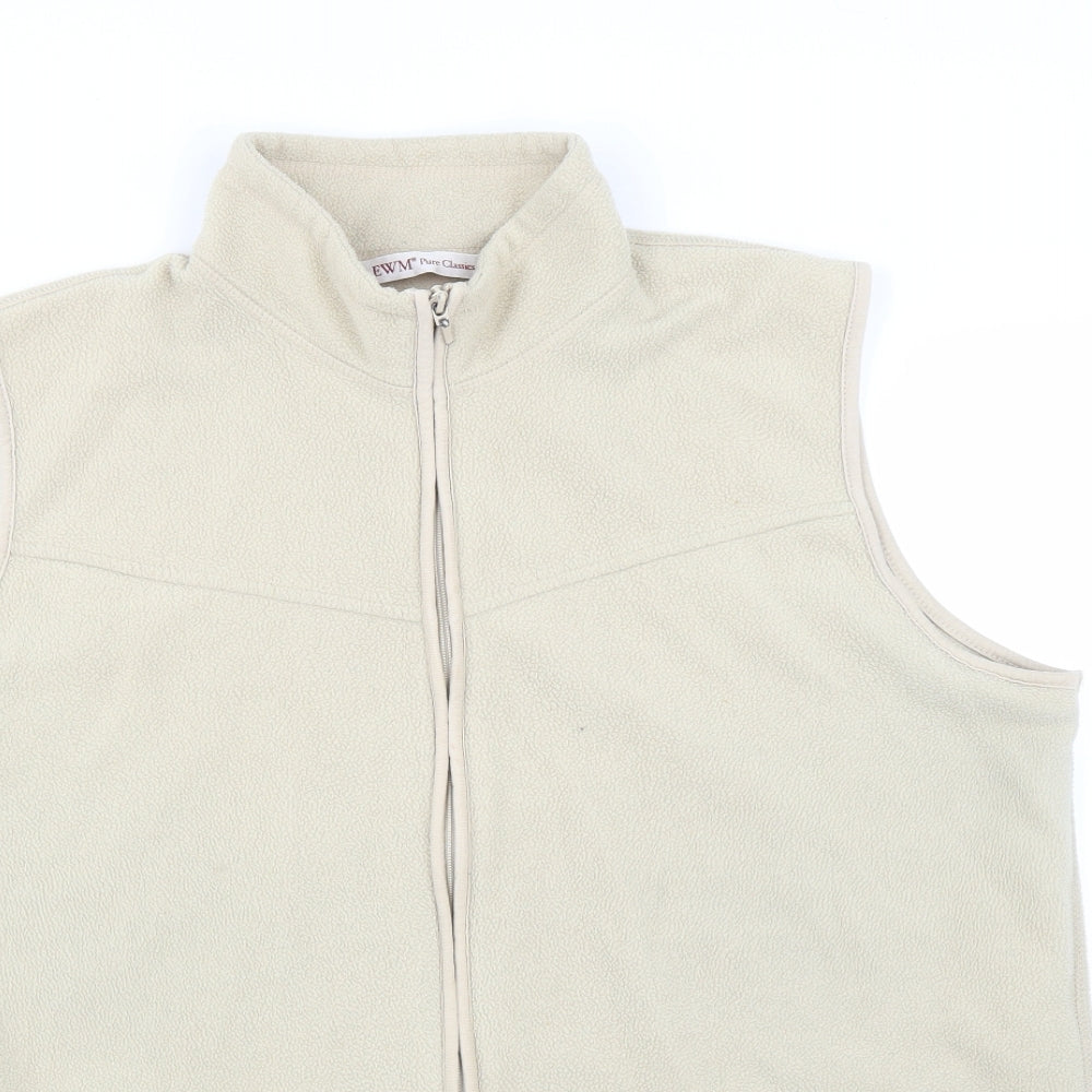 EWM Womens Beige   Full Zip Jumper Size XL